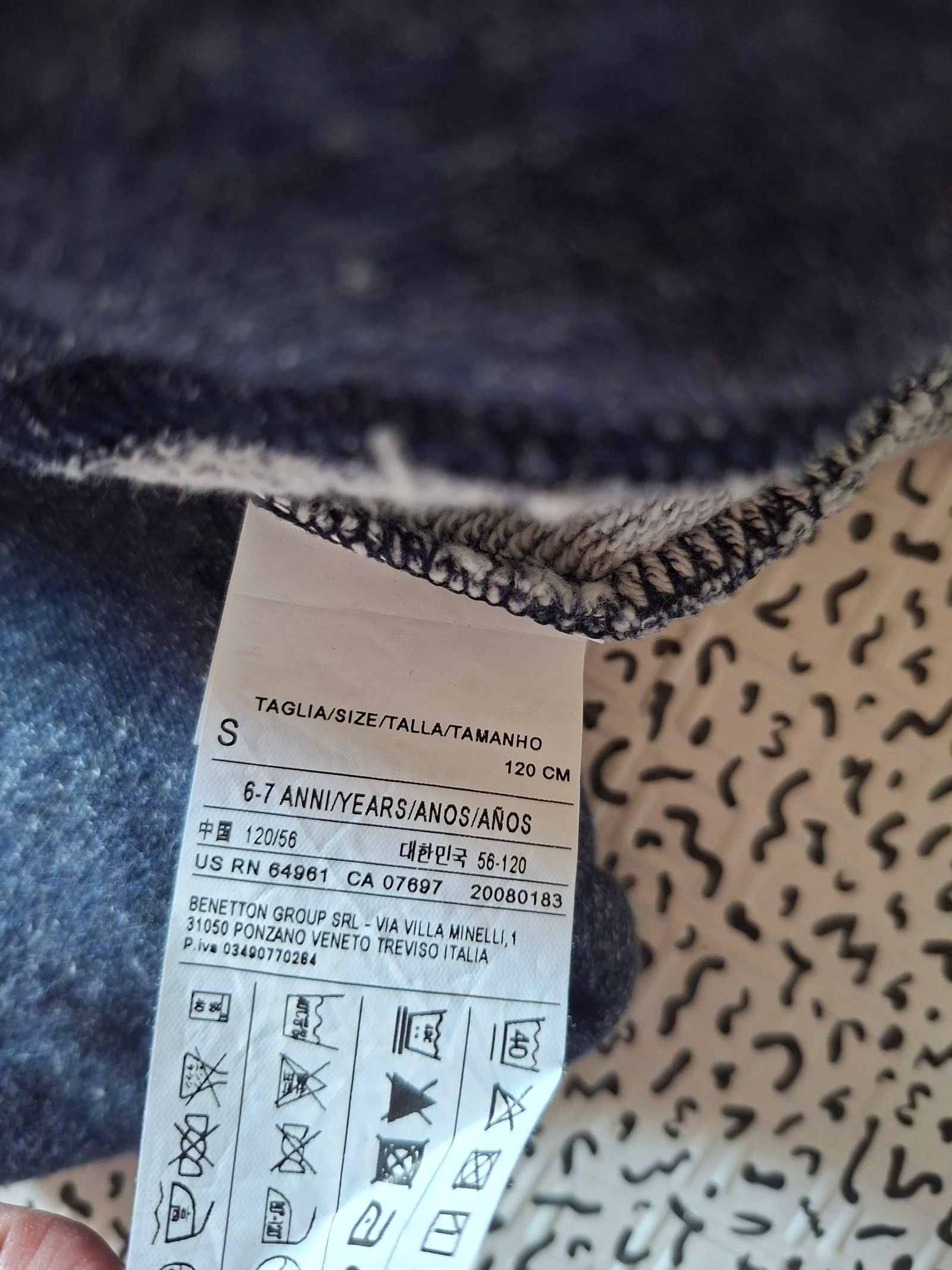 United Colors of Benetton Sweat Blazer 6/7 years 120 cm NEW with tags – photo 3